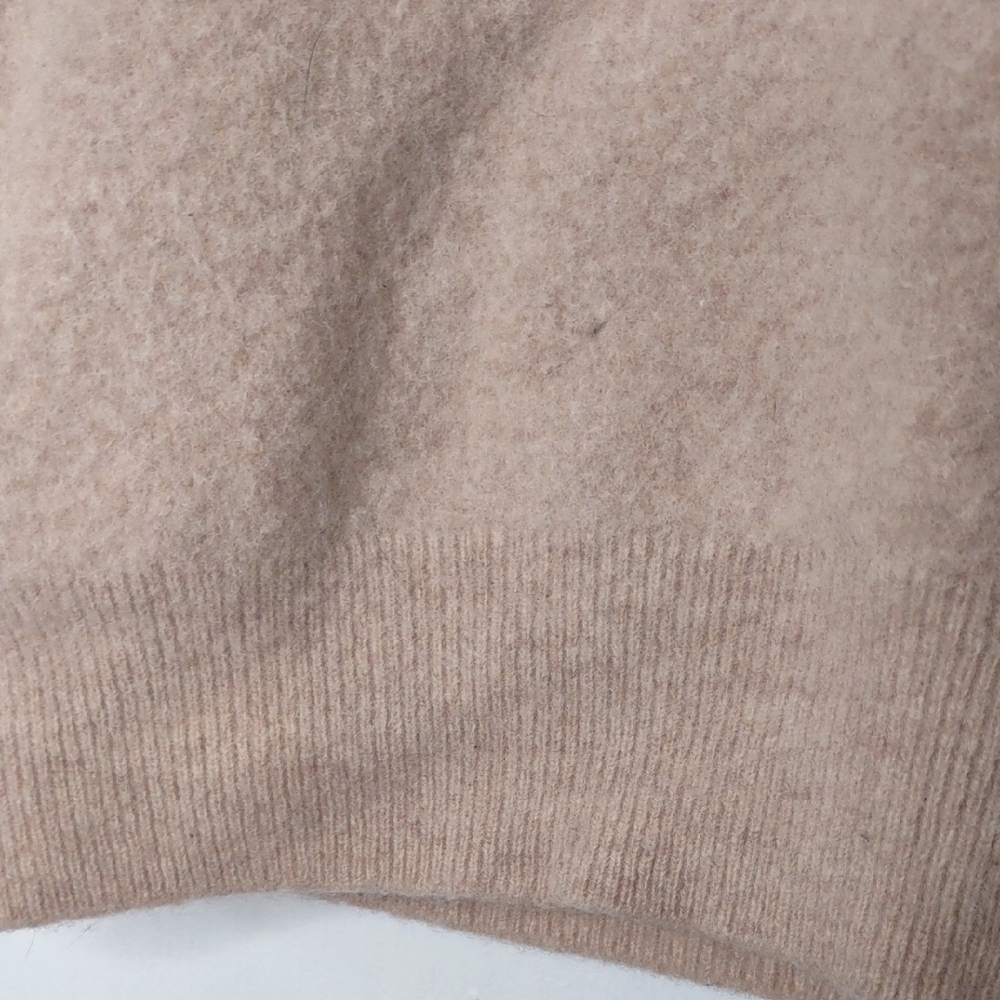Panache Cozy Beige V-Neck Sweater Childrens Large 2 Ply Lambs Wool - Picture 6 of 8